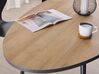 Oval Dining Table 180 x 90 cm Dark Wood with Black OTTAWA_776004