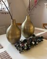 Lot de 2 vase à fleurs en métal doré MOHENJO_842578