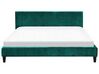 Velvet EU Super King Size Bed Emerald Green FITOU_710093