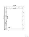 Metal LED Wall Vanity Mirror 50 x 60 cm Black ODENAS_814047