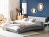 Łóżko wodne tapicerowane 160 x 200 cm szare LILLE_79995