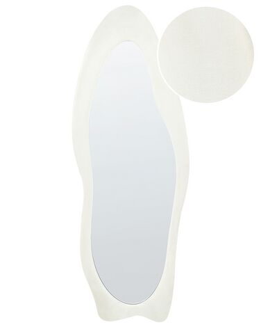 Nástěnné sametové zrcadlo 57 x 160 cm bílé REIGNY