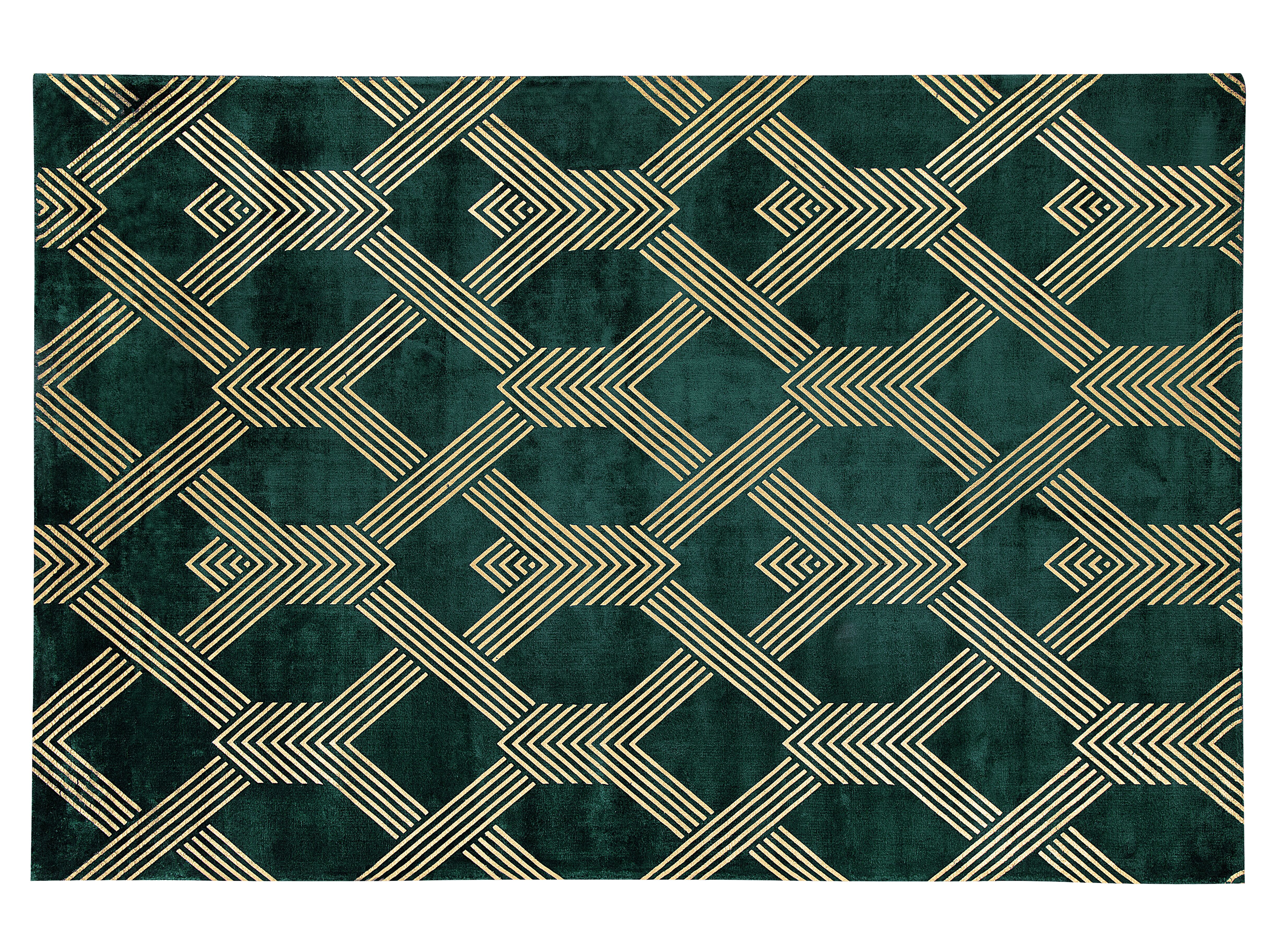 Dywan Z Wiskozy 140 X 0 Cm Zielony Vekse Beliani Pl