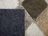 Patchworkový koberec, kožený šedo-hnědý 140 x 200 cm BANAZ_764630