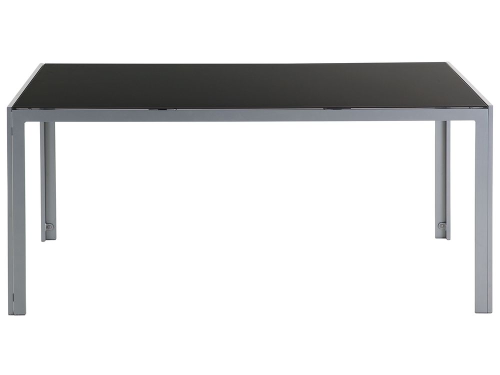 Gartenmöbel Set Aluminium schwarz 6-Sitzer CATANIA | Beliani.ch