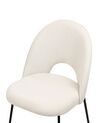 Set of 2 Fabric Dining Chairs Beige COVELO_860025