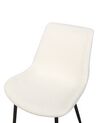 Sada 2 jídelních židlí s buklé čalouněním bílé AVILLA_877486