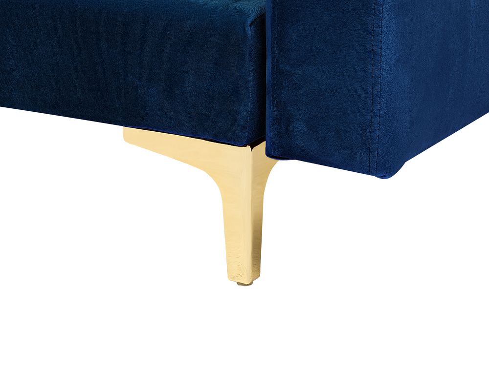 5 Seater UShaped Modular Velvet Sofa Navy Blue ABERDEEN Beliani.co.uk