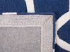 Alfombra de lana azul marino/beige 160 x 230 cm SILVAN_680080
