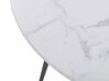 Round Dining Table ⌀ 120 cm White Marble Effect with Black ODEON_775979