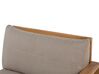 Lounge Set zertifiziertes Holz hellbraun 4-Sitzer modular Auflagen taupe TIMOR_803223