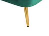 Chaise longue de terciopelo verde esmeralda/dorado izquierdo ALLIER_795615