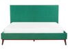 Łóżko welurowe 180 x 200 cm zielone BAYONNE_870901
