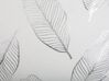 Sada 2 dekorativních polštárů motív listů 45 x 45 cm bíla stríbrná FREESIA_769949