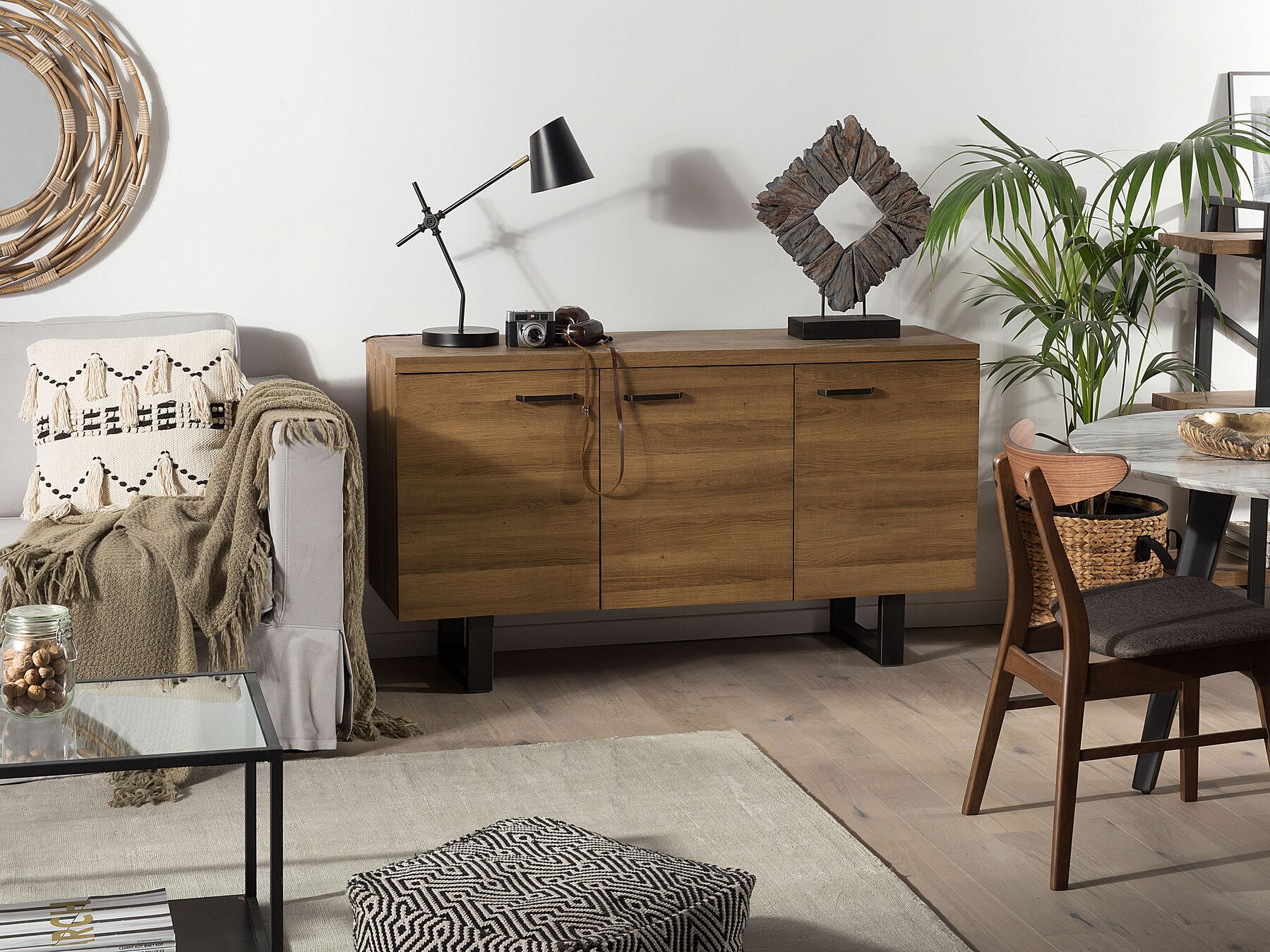 Dark wood hotsell sideboard ebay