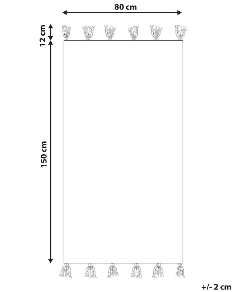 Cotton Area Rug 80 x 150 cm Red NIGDE Beliani.co.uk