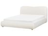 Boucle EU King Size Ottoman Bed White BLAGNAC_897408