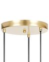 3 Light Metal LED Pendant Lamp Gold SHANNON_873355