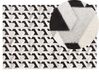 Tapis patchwork en cuir noir et gris 140 x 200 cm NARMAN_780707