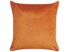 Conjunto de 2 almofadas decorativas veludo laranja 45 x 45 cm AEONIUM_830062