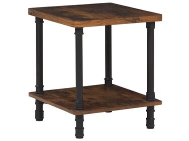 Tavolino quadrato in legno scuro e nero VERIL