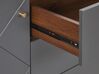 Sideboard grau / dunkler Holzfarbton 3 Schubladen PALMER_811950