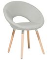 Set of 2 Fabric Dining Chairs Light Grey ROSLYN_774099