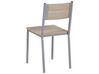 Zestaw do jadalni stół i 4 krzesła jasne drewno z białym BLUMBERG_785958