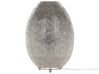 Lampa stołowa orientalny lampion metalowa srebrna MARINGA_877573