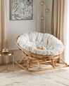 Rattan Rocking Chair Natural and Light Beige ORVIETO_878356