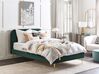 Velvet EU Double Size Bed Green FLAYAT_834089