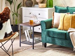 Sivupöytä tumma puu/musta KENNER