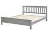 Wooden EU King Size Bed Grey MAYENNE_876621