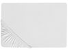 Drap-housse en coton 160 x 200 cm blanc HOFUF_816042