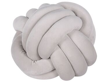 Velvet Knot Cushion 30 x 30 cm Light Grey MALNI