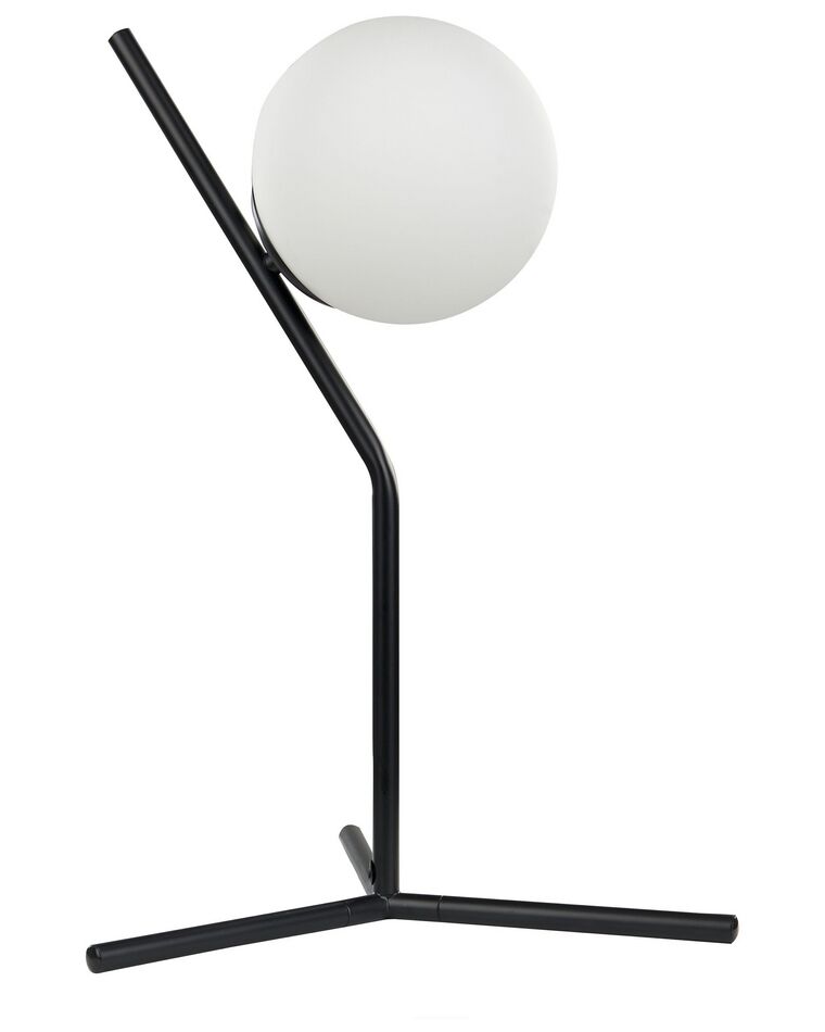 Glass Table Lamp 45 cm Black WAPITI_872365