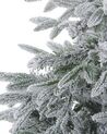 Sapin de Noël recouvert de neige artificielle 210 cm BASSIE _783326