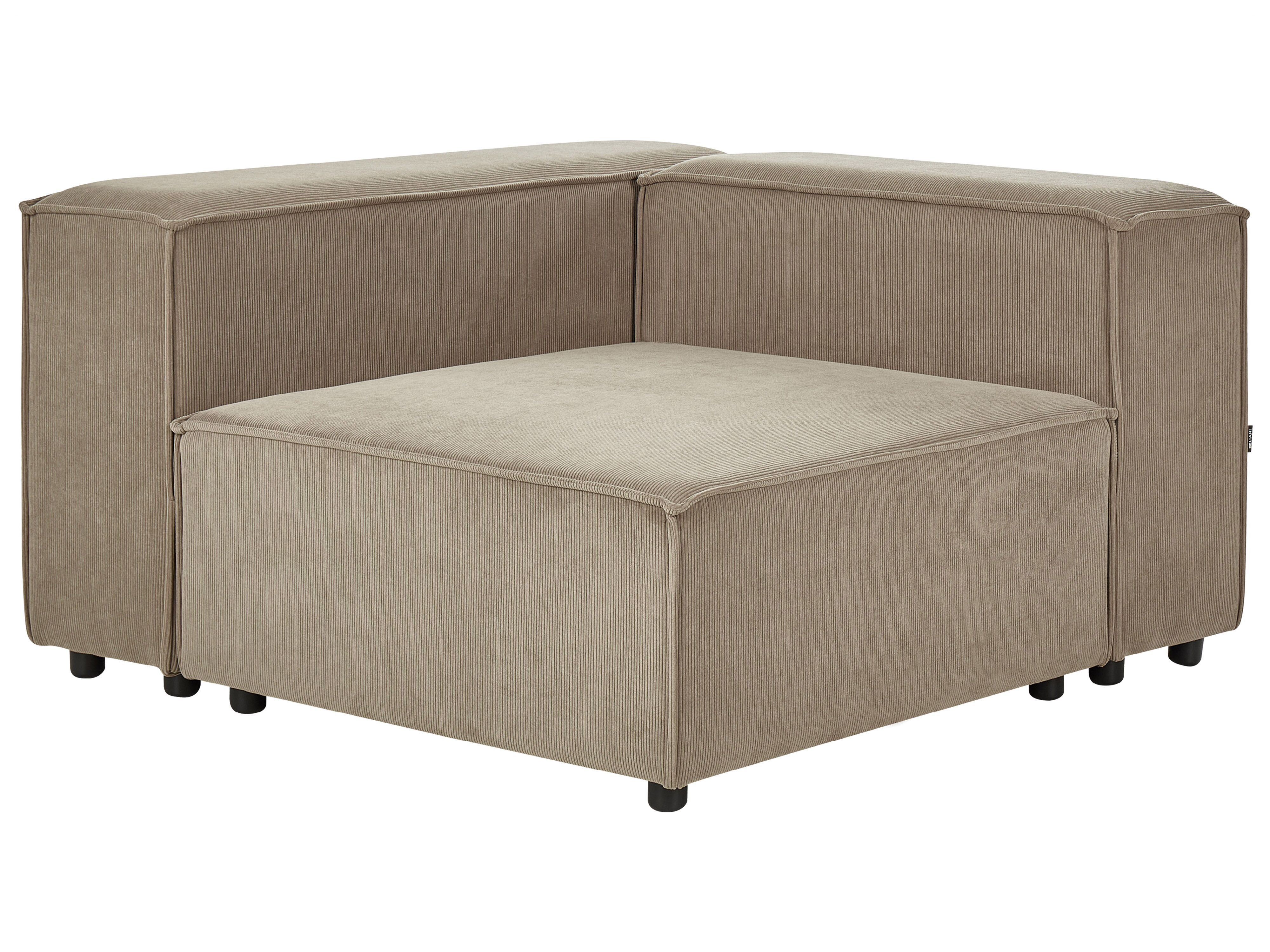 Sofa hjørnemodul brun fløjl APRICA | Beliani.dk