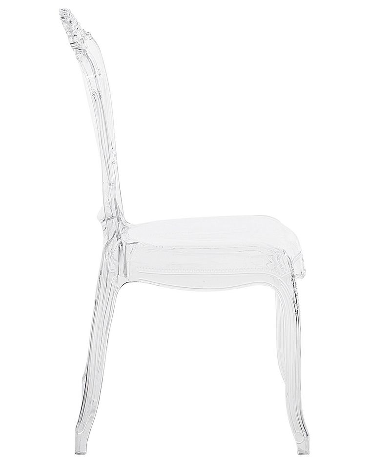 Set of 2 Accent Chairs Acrylic Clear VERMONT Beliani.co.uk