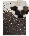 Dywan patchwork skórzany 160 x 230 cm brązowo-beżowy EYIM_764664