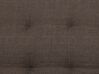 Sofá en forma de U 5 plazas de poliéster marrón oscuro con otomana ABERDEEN_736598