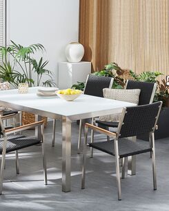 Puutarhatuoli polyrottinki musta 6 kpl GROSSETO Puutarhatuoli polyrottinki musta 6 kpl GROSSETO