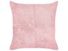 Set of 2 Corduroy Cushions 43 x 43 cm Pink MILLET_854640