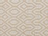 Teppich beige 140 x 200 cm geometrisches Muster Kurzflor zweiseitig POZANTI_807435