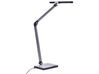 Metal LED Desk Lamp with Wireless Charger Silver LACERTA_855167