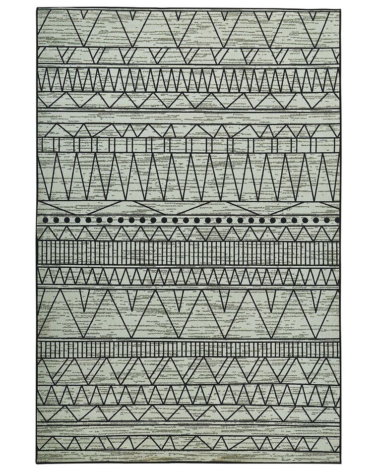 Teppich schwarz-grau 160 x 230 cm Zickzackmuster Kurzflor KEBAN_796367