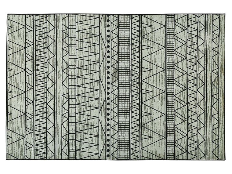 Vloerkleed polyester zwart/grijs 160 x 230 cm KEBAN_796367