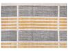 Teppich Baumwolle gelb / schwarz 200 x 300 cm Streifenmuster Kurzflor KATRA_862966