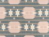 Dekokissen geometrisches Muster mehrfarbig mit Fransen 60 x 60 cm 2er Set DIANTHUS_877743