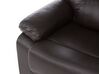 Faux Leather Manual Recliner Living Room Set Brown BERGEN_681662